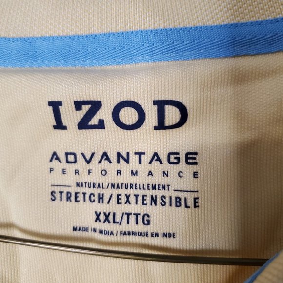 IZOD Mens Solid Advantage Performance Polo Shirt Large Yellow, XXL - Picture 4 of 5